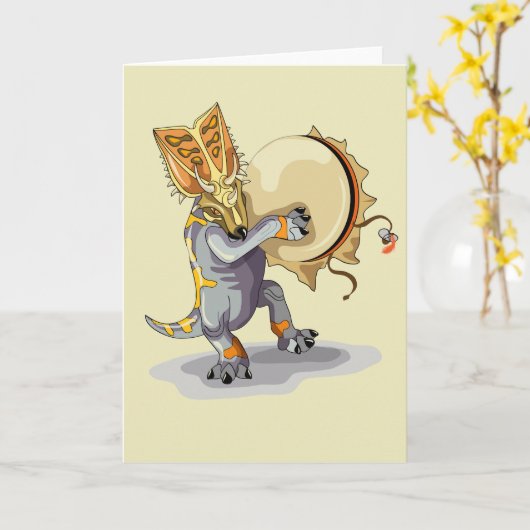 Carte Chasmosaurus Dansant Un Rituel De Shaman (Fleur jaune)