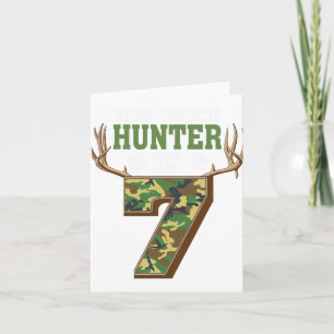 Carte Chasse 7 ans 7e fête d'anniversaire Deer Hunter