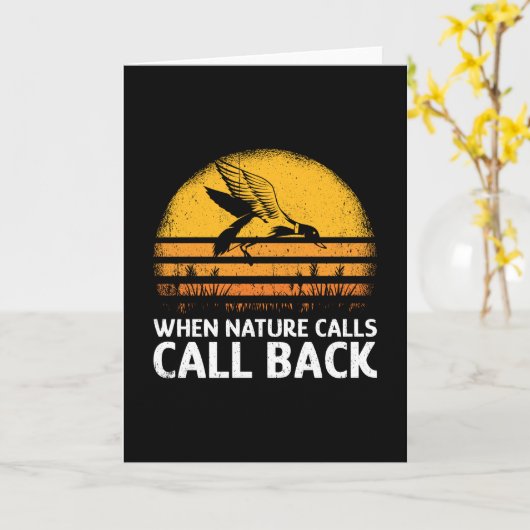 Carte Chasse au canard Nature (Fleur jaune)