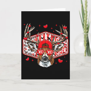 Carte Chasse au cerf Xoxo Saint-Valentin Buck Boys Casqu