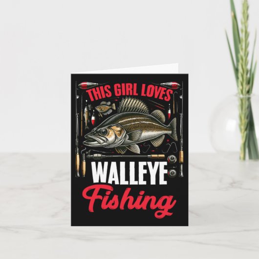 Carte Chasse au walleye Pêcheur Cette fille aime Walley (Devant)