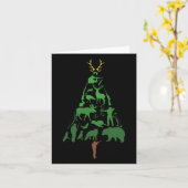 Carte Chasse aux arbres de Noël Noël Noël (Fleur jaune)