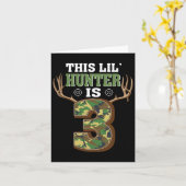 Carte Chasse aux cerfs de 3 ans 3 ans Chasseur (Fleur jaune)