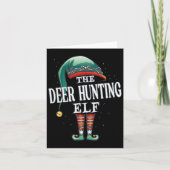 Carte Chasse aux cerfs Elf Groupe de Noël Jeu de pyjama (Devant)