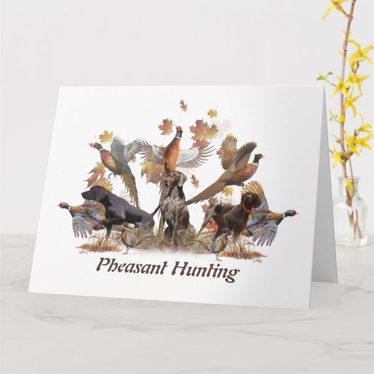 Carte Chasse aux faisans (Fleur jaune)