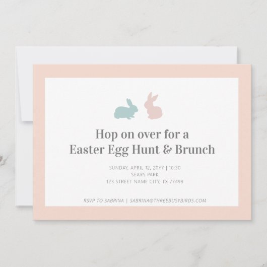 Carte Chasse aux oeufs de Pâques et brunch (Devant)