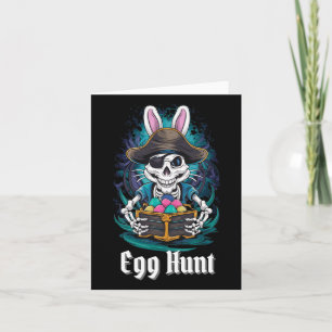 Carte Chasse aux oeufs Squelette Lapin Pirate Rabbit Gar