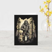 Carte Chasse aux seins Bigfoot Drôle Chasse Cadeau (Fleur jaune)