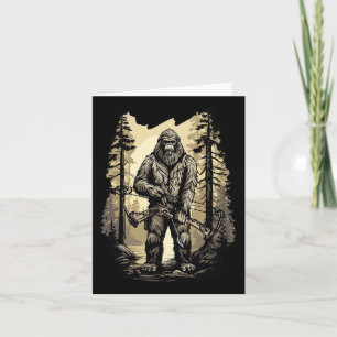 Carte Chasse aux seins Bigfoot Drôle Chasse Cadeau
