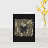 Carte Chasse Camo Black Bow Ribbon (Fleur jaune)