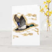 Carte Chasse de canard de Mallard (Fleur jaune)