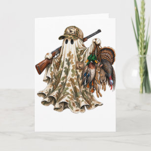 Carte Chasse de Halloween Fantôme Canard Colvert Dinde S