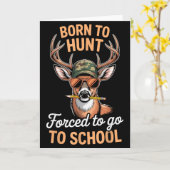 Carte Chasse drôle de cerf camouflé garçon jeunesse né c (Fleur jaune)