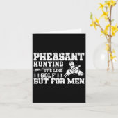 Carte Chasse drôle de faisan (Fleur jaune)