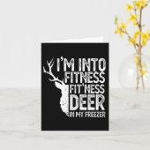 Carte Chasse Je suis dans la condition physique Cerf dan (Fleur jaune)