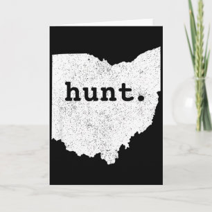 Carte Chasse Ohio Tir à l'arc État Chasse au Cerf Cadeau