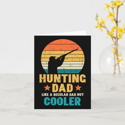 Carte Chasse papa Glacière Retro Fête des pères Hunter p (Fleur jaune)