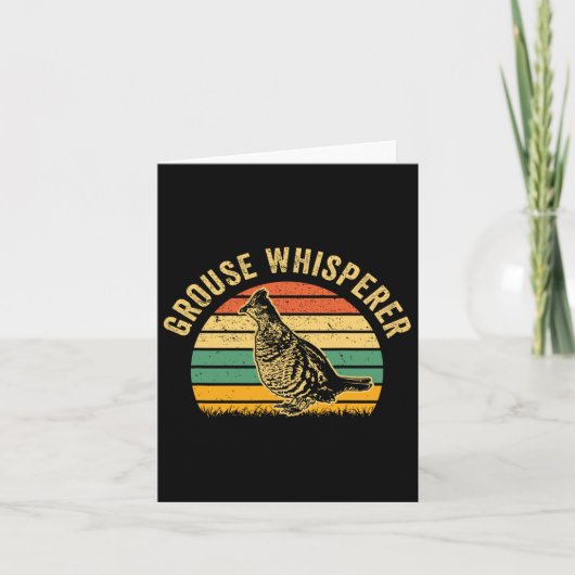 Carte Chasse Râpé Oiseau - Drôle Whisperer Retro (Devant)