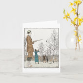 Carte Chasse vintage (Fleur jaune)