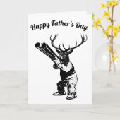 Carte Chasseur de cerfs Fête des pères (Fleur jaune)