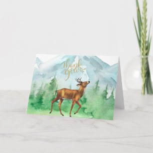 Carte Chasseur de cerfs Forêt Montagne Merci