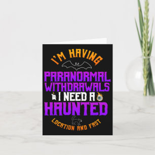 Carte Chasseur de fantômes Chasse paranormale Halloween