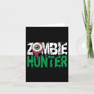 Carte Chasseur Zombie Chemise Halloween mignonne avec un