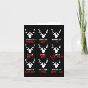 Carte Chasseurs de cerfs de Noël drôles tous les rennes