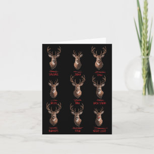 Carte Chasseurs de cerfs drôles Tous les rennes du Père