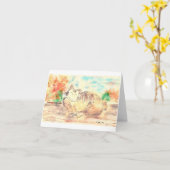 Carte chat (Fleur jaune)