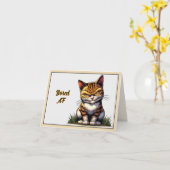 Carte Chat (Fleur jaune)