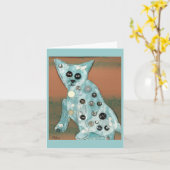 Carte Chat (Fleur jaune)