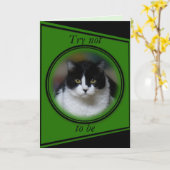 Carte Chat, 1 maximum - customisez pour n'importe quelle (Fleur jaune)
