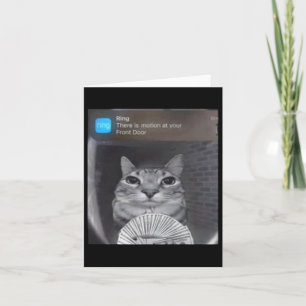 Carte Chat à anneau avec mème de mouvement