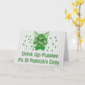 Carte Chat à gratte-ciel de la Saint Patrick (Fleur jaune)