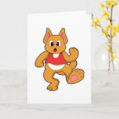 Carte Chat à l'exécution (Fleur jaune)