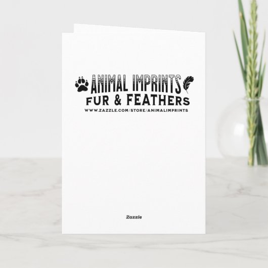 Carte Chat à rayures grises fluides avec fleurs d'art fo (Dos)