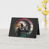 Carte Chat à trois yeux (Fleur jaune)