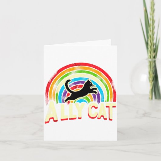 Carte Chat allié Fierté LGBT Chat  (Devant)