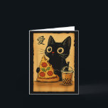 Carte Chat Anime Kawaii Japonais Pizza Un Thé Chat Mange<br><div class="desc">Chat Anime Kawaii Japonais Pizza Un Thé Chat Mangeant Pizza</div>