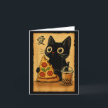 Carte Chat Anime Kawaii Japonais Pizza Un Thé Chat Mange<br><div class="desc">Chat Anime Kawaii Japonais Pizza Un Thé Chat Mangeant Pizza</div>