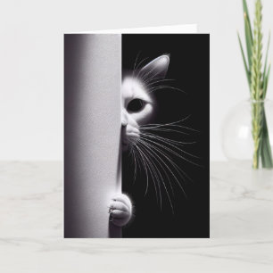 Carte Chat Anniversaire Se Cache Dans L'Ombre