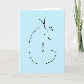 Carte chat assise