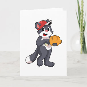 Carte Chat au baseball avec gant de baseball.PNG