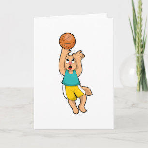 Carte Chat au sport de basket-ball