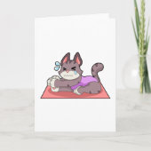 Carte Chat au Yoga Fitness (Devant)