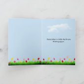 Carte Chat aux tulipes orange (Intérieur)