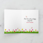 Carte Chat aux tulipes orange (Intérieur)