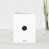 Carte Chat aux yeux verts dans un panier d'anniversaire (Dos)