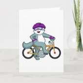 Carte Chat avec bicyclette (Devant)